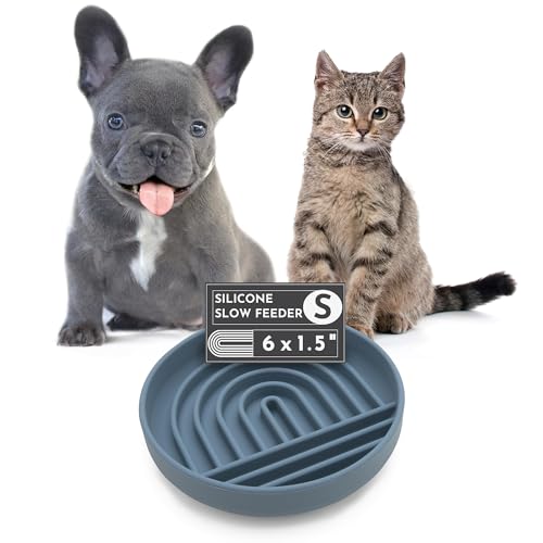 Should We Go? - Der Slowdown Bowl - Silikon Slow Feeder für Katzen & Hunde, langsames Fressen, modernes Leckmatten-Design, reduziert Schlucken, spülmaschinengeeignet, für alle Katzen- und Hunderassen, von Should We Go?