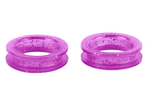 Show Tech Glitter Finger Ring Scissor Inserts - Purple Glitter 20mm von Show Tech