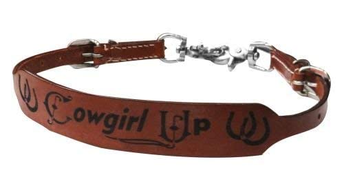 Showman "Cowgirl up & Hufeisen Design Leder verdorren Strap. New Pferd Tack. von Showman