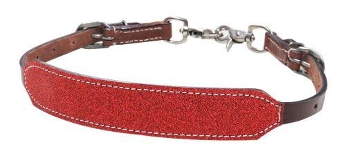 Showman Glitzer Overlay Leder widerristpolster Gurt. New Pferd Tack., rot von Showman