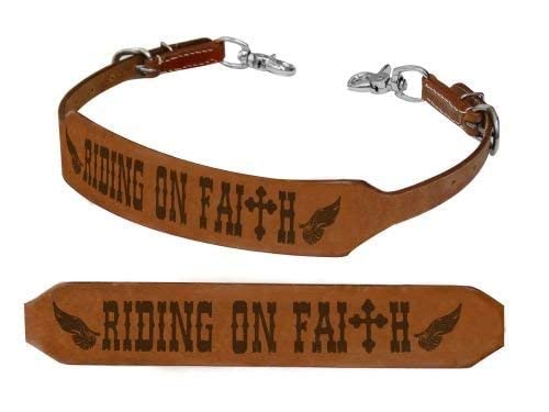 Showman "Riding on Faith Kreuz & Wing Design Leder verdorren Strap. New Pferd Tack von Showman