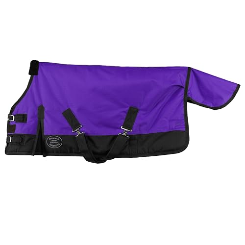 Showman Verstellbare Pferdedecke, 91,4-101,6 cm, 1200 Denier, violett/schwarz von Showman