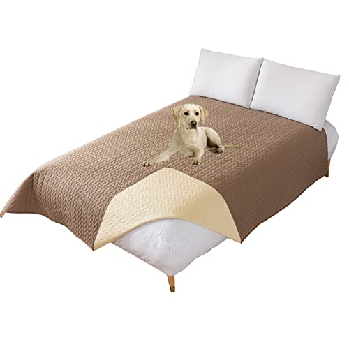 Mingfuxin Wasserdichter Hundebettbezug, waschbar und wendbar, Hundebett, Decken, Couch, Sofa, Möbelschutz für Kinder, Hunde, Katze (213 x 213 cm, Kamel) von Mingfuxin