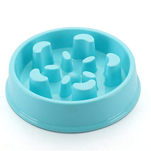 Futternapf Katze Hundenapf Dog Treat Puzzle Spielzeug Katzen Puzzle Feeder Hundenäpfe Medium Welpenfutter Wet Bowl Slow Feeder Fressnapf Blue-a von Shulishishop