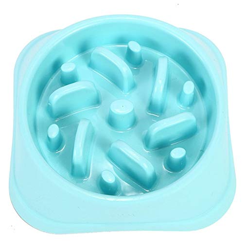 Futternapf Katze Hundenapf Dog Treat Puzzle Spielzeug Katzen Puzzle Feeder Hundenäpfe Medium Welpenfutter Wet Bowl Slow Feeder Fressnapf Blue-c von Shulishishop