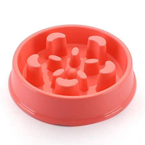 Futternapf Katze Hundenapf Dog Treat Puzzle Spielzeug Katzen Puzzle Feeder Hundenäpfe Medium Welpenfutter Wet Bowl Slow Feeder Fressnapf pink-a von Shulishishop