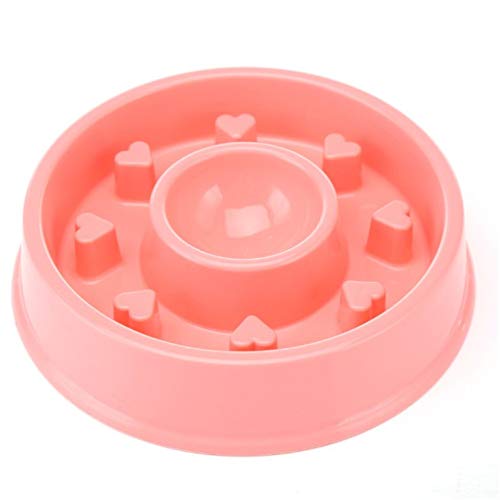 Futternapf Katze Hundenapf Dog Treat Puzzle Spielzeug Katzen Puzzle Feeder Hundenäpfe Medium Welpenfutter Wet Bowl Slow Feeder Fressnapf pink-b von Shulishishop