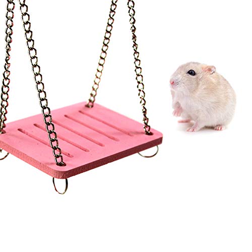 Hamster Spielzeug Holz Spielzeug für Hamster Hamster Klettern Spielzeug Holz Hamster Spielzeug Hamster Sand Hamster Guinea Pig Spielzeug pink von Shulishishop