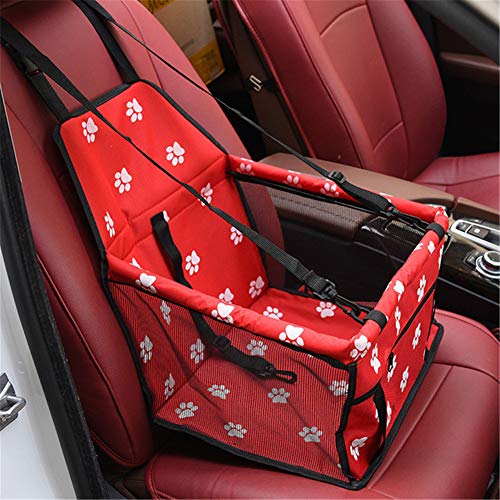 Hunde Autositz Hundekorb Auto Autositzschutz Hund Welpenautositz Hundereiseträger Haustier Autositz Dog Booster Seat Hund Auto Hängematte red von Shulishishop