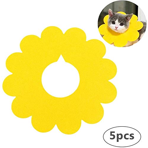 Hundekragen Halskrause Katzen Haustierschutzhalsband Kätzchenhalsband Elisabethanisches Halsband für Hunde Kegel für Hunde Yellow,m von Shulishishop