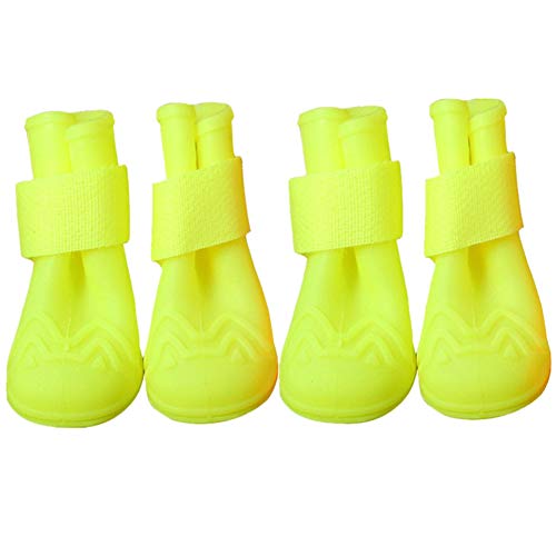 Hundeschuhe Pfotenschutz Hundeschuhe Wasserdicht Hundeschuhe für große Hunde Hund Regenstiefel rutschfeste Hundesocken Hundesocken Haustierstiefel Green,#2 von Shulishishop