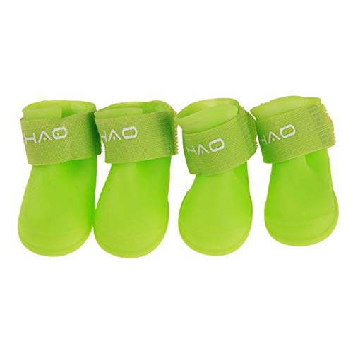 Hundeschuhe Pfotenschutz Pfotenschutz Hund Haustierstiefel Hundestiefel für verletzte Pfoten wasserdicht Hund Regenstiefel Green,s von Shulishishop