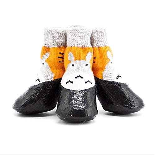 Hundestiefel Pfotenschutz Für Hunde Wasserdicht Hundesocken Hundeschuhe für große Hunde Hundeschuhe rutschfest Haustierstiefel Hundepfotenschutz orange,#2 von Shulishishop