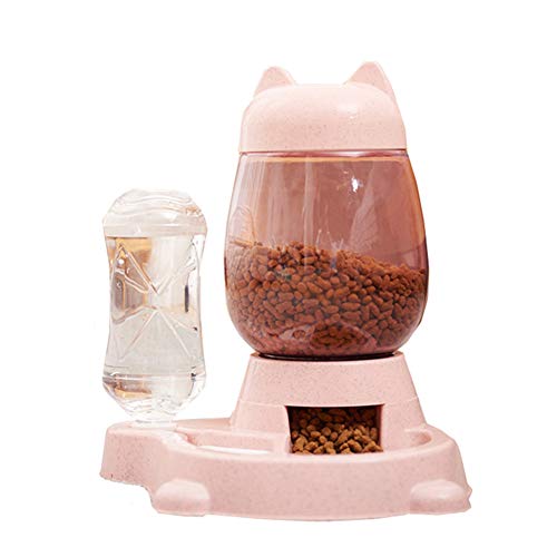 Katzen Napfset Katzennapf Katzen-Wasserschüssel Doppelte Katzenschüssel Katzen-Hundetrinknapf Futternäpfe Für Hunde Raised Cat Bowl pink von Shulishishop