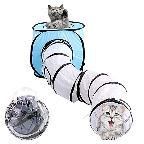 Katzen Spielzeug Katzenspielzeug Beschäftigung Katzenfeder Spielzeug Cat Treat Spielzeug Interaktives Katzenspielzeug für Indoor-Katzen Blue von Shulishishop