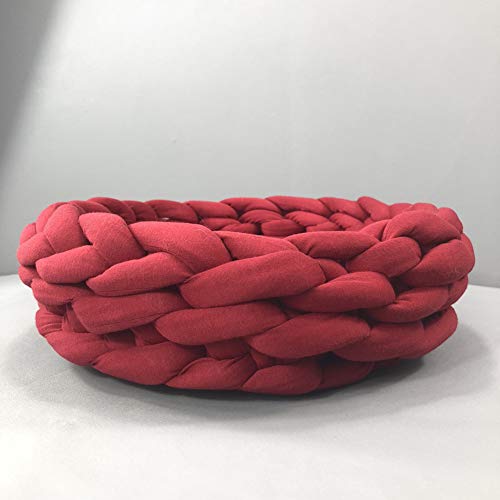 Katzenhöhle Hundehöhle Kleine Hunde Flauschiges Hundebett Katzenschlafsack Kätzchenbett Günstige Hundebetten Hundekomfortbett Haustiernest 40cm,deep red von Shulishishop