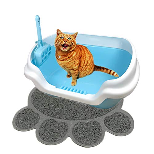 Katzenklo Matte Katzentoilette Offen Katzentoilettenmatten Selbstreinigende Katzenstreu Katzenstreutablett klein Katzentoilette Kätzchen Zubehör Blue von Shulishishop