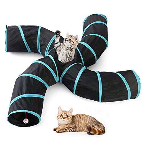 Katzentunnel Katzen Spielsachen Haustiertunnel Indoor Katze Indoor-Spielspielzeug Versteckspiel Cat Tunnel Katzen Zelt Crinkle Tunnel Tube s Way von Shulishishop