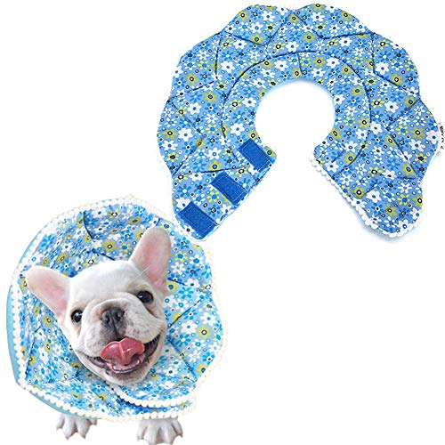 Schutzkragen Halskrause Katzen Katzenhalsbänder Kegel Einstellbare Haustiere Kegel Hundehalsband nach der Operation Hundehalsband Hundekopfkegel Blue,XL von Shulishishop