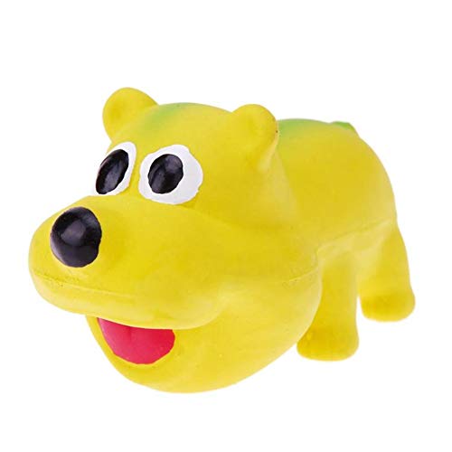 Shulishishop Hunde Quietschspielzeug Hunde Kauspielzeug Hundezahnreinigung Spielzeug Hundezähne Spielzeug Spielzeug für kleine, mittelgroße Hunde Yellow von Shulishishop