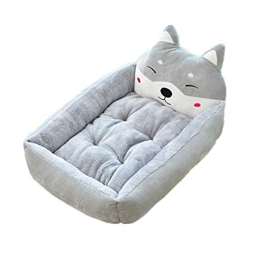 Shulishishop Hundebett Hundehaus Für Drinnen Katze Korb Hunde Betten Waschbar Hund Betten Tragbares Hundebett Pet Betten Warme Katze Bett M,Grey von Shulishishop