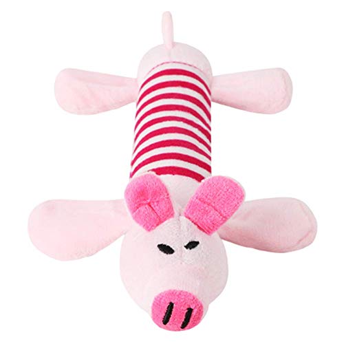 Shulishishop Hundespielzeug Quietscher Hunde Spielzeug Welpe Plüschtier Quietschendes Hundespielzeug Hund Soft Toys für kleine Hunde Hundekugeln quietschend pink von Shulishishop