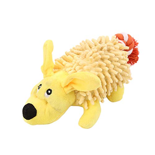 Shulishishop Hundespielzeug Welpe Welpenspielzeug Welpenspielzeug Ab 8 Wochen Quietschendes Hundespielzeug Unzerstörbares Hundespielzeug Hundekugeln quietschend Yellow von Shulishishop