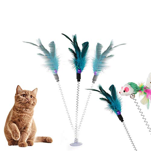 Shulishishop Katzenspielzeug Angel Katzenspielzeug Maus Interaktives Katzenspielzeug Interaktives Katzenspielzeug für Indoor-Katzen Katzenfeder Spielzeug Feather von Shulishishop