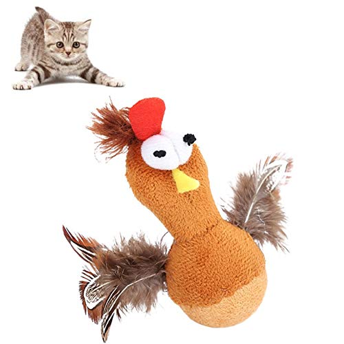 Shulishishop Katzenspielzeug Maus Katze Spielzeug Katzenfeder Spielzeug Cat Treat Spielzeug Interaktives Katzenspielzeug für Indoor-Katzen Katze Spielzeug Bälle Chick von Shulishishop