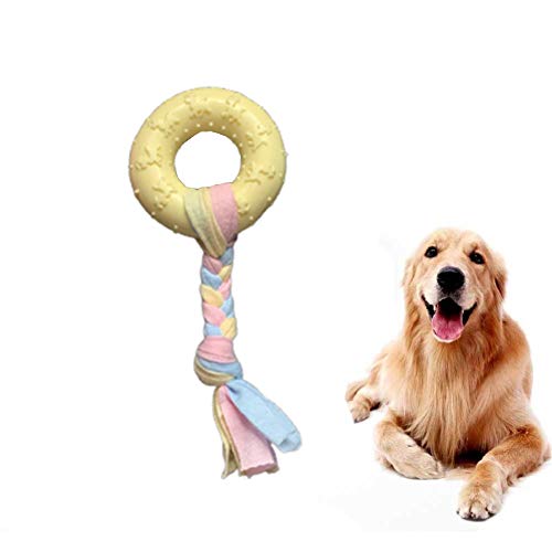 Shulishishop hundespielzeug für kleine Hunde Intelligenz welpenspielzeug Set Hund Hund kaut Lange anhaltende natürliche Hund Spielzeug für langeweile Circle,Yellow von Shulishishop