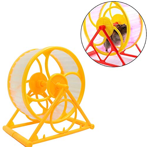 hamsterrad laufrad Hamster Holz Hamster Rad stille Spinner Hamster Zwerg Hamster Rad Hamster stille Rad Holz Hamster Rad Große Hamster Ball 12cm,Yellow von Shulishishop