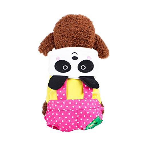 ShuoBeiter Kapuzen-Hundemantel Bekleidung kleine Hunde Karikatur Design Haustier Kostüm Dog Clothes Kleider Hundebekleidung bezaubernd Jacke Mantel Hoodies (L, Rose Panda) von ShuoBeiter