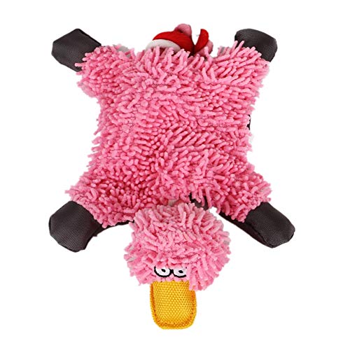 ShuoBeiter Pet Plüsch Vocal Spielzeug Katze Hund Biss Molaren Zahnreinigung Spielzeug Sound Gefüllte Ausbildung Squeak Toys Quietschspielzeug (Pink) von ShuoBeiter