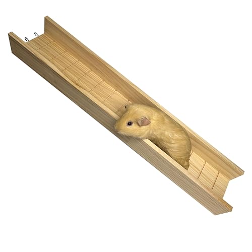 Meerschweinchen-Käfigbrücke, Kleintier-Holzleiter, Rampe, Meerschweinchen-Käfigzubehör, zweite Etage, Verbindungsbrücke für Meerschweinchen, Frettchen, Hamster (70 cm) von Shuoxpy