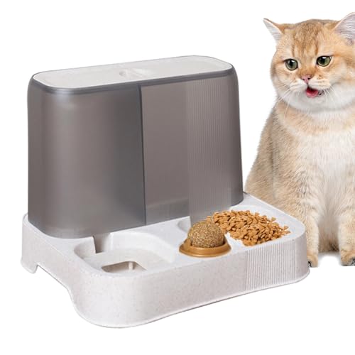 Shurzzesj Automatischer Haustier-Futterspender für Katzen, automatischer Futterspender für Katzen, Wasserspender, Tierfutterspender, automatischer Hunde-Futterspender, große Kapazität, Haustierbedarf von Shurzzesj