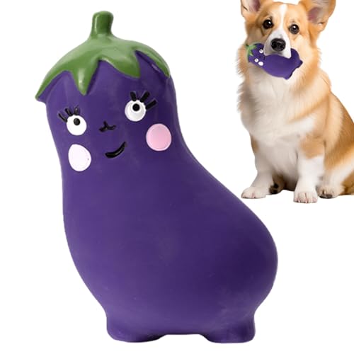 Shurzzesj Beißspielzeug für Welpen, Aubergine, Kauspielzeug, Kauspielzeug für Hunde, Aubergine, Kauspielzeug, Cartoon, niedlich, wiederverwendbar, für aggressive Kauer von Shurzzesj