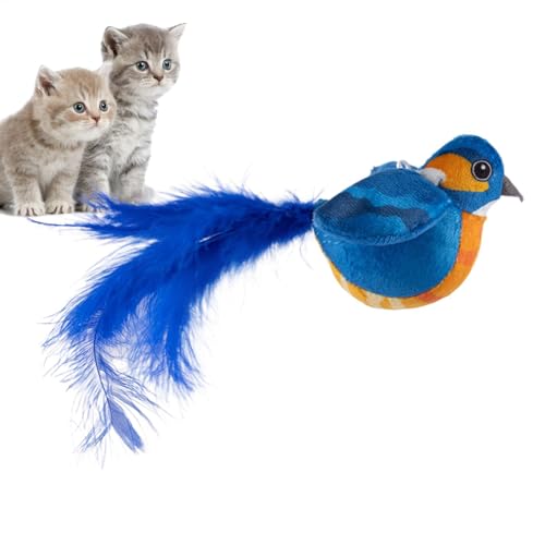 Shurzzesj Flapping Bird Cat Toy | Flapping Wings Chirping Bird - Flying Bird Toy, Interactive Super Soft Realistic Bird Cat Toy, Cat Toy Bird That Flaps for Indoor Cats von Shurzzesj