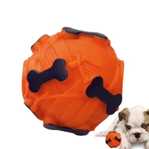 Shurzzesj Hundespielzeugspender, quietschender Hundeball-Spielzeug, quietschender Ball, Zahnknirschen, Kauspielzeug, Leckerli-Spender von Shurzzesj