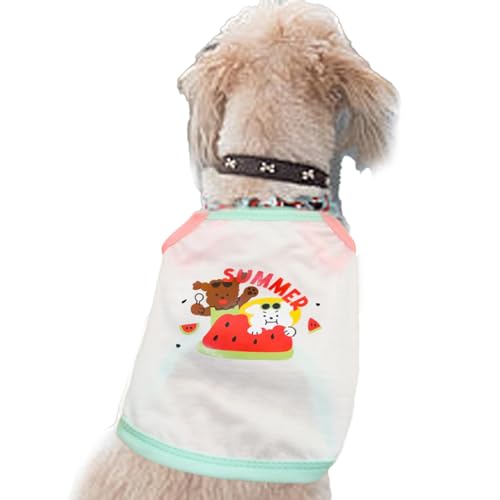 Shurzzesj Sommer-Hunde-Outfits, Hunde-Shirts | Süßes Hundekleid aus Baumwolle für Frühlingshunde-Outfits - Hunde-Outfits für Frühling und Sommer, weiches und atmungsaktives ärmelloses Hundekleid aus von Shurzzesj