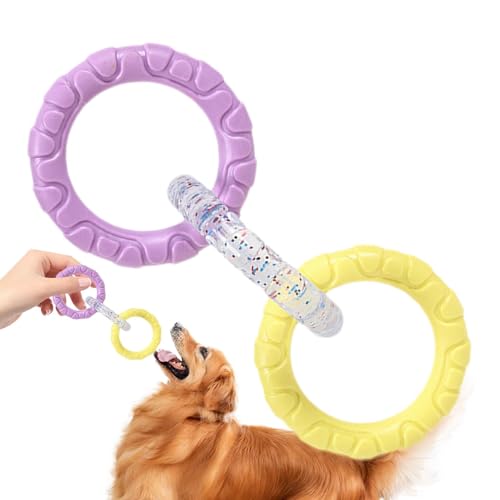 3-Ring-Schlepper-Hundespielzeug,Hunde-Ziehspielzeug | Robustes Kauspielzeug | Unzerstörbares Spielzeug-Ring-Puller-Hundespielzeug, zahnbeständiges Zwingen-Hundespielzeug, 3 Ringe, interaktives Haustie von Shxupjn