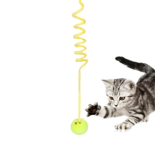 Shxupjn Zauberstab Katzenspielzeug,Katzen-Teaser-Zauberstab - Catcher Teaser Hüpfendes, einziehbares Katzenspielzeug | Tür-Teaser, Flexibles, lustiges Trainingsgerät für Katzen und Kätzchen im von Shxupjn