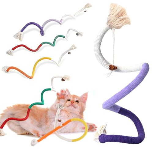 Shyllin 3 Stück Katzenspielzeug Beißseil, Katzenminze Stick Spielzeug, Katzen Kausticks, Interaktives Katzenbeißseil, Katzen Kauspielzeug， Katzenminze Kauseil für Katze Spielen und Zahnpflege von Shyllin