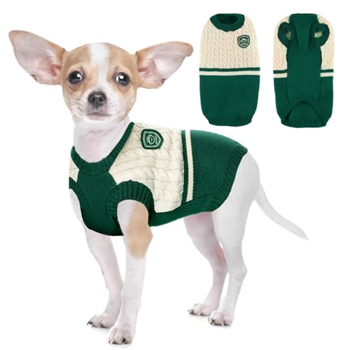 Hundepullover, Shyllin Preppy-Stil Hundepullover Winter, Katzenpullover, Geeignet für Kleine und Mittlere Hunde und Katzen, Hundepullover Weihnachten, Sweater Hunde, Hundepullover Kleine Hunde (L) von Shyllin