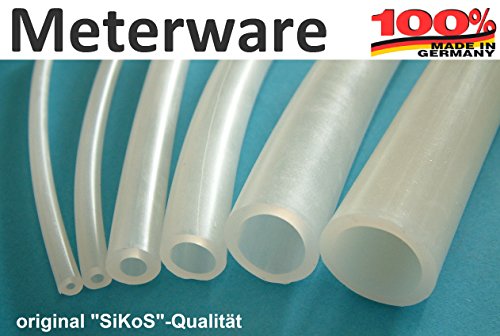 SiKoS Silikonschlauch - 2x4mm - Meterware - Lebensmittelqualität von SiKoS