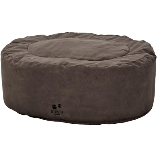 Siena Home Solon Hundebett braun L Dessin Lederoptik braun, Mikrofaser 100% Polyester von Siena Home