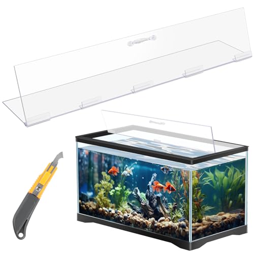 Sieral Aquarium-Deckel, Polycarbonat-Überdachungs-Set, Aquarium-Abdeckung, Deckel ohne Mittelstrebe mit einem Hakenmesser (91,4 x 45,7 cm) von Sieral