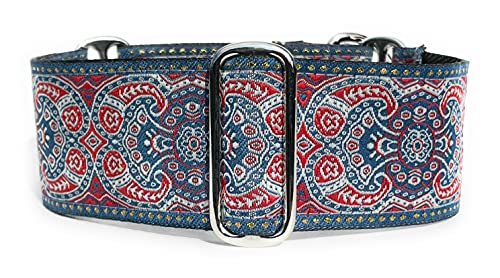 Martingale Hundehalsband für Windhund, Saluki, Whippet und andere Rassen mit ähnlichem Halsumfang 5,1 cm breit (XL 43,2 cm - 55,9 cm) von SightHound Gang