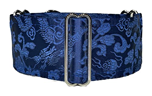 Martingale-Hundehalsband für Windhunde, Saluki, Whippet und andere Rassen mit ähnlichem Hals, 5,1 cm breit, Blau, L 35,6 cm - 45,7 cm von SightHound Gang