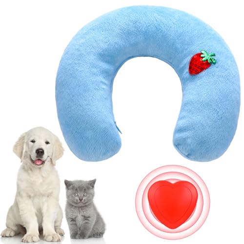SilTriangle Weiches Hunde-Herzschlag-Spielzeug, zur Linderung von Angstzuständen, gefüllt, beruhigendes Kissen für Hunde, Angstlinderung und Beruhigungshilfe, Welpen, Schlafhilfe, Box-Training, von SilTriangle