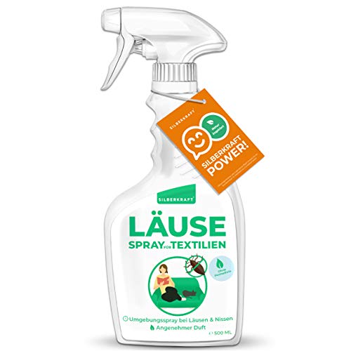 Silberkraft Läusespray für Textilien, Umgebungsspray, Läuse-Ex-Spray für die Umgebung, Mittel gegen Nissen, mit Zitronenduft (500 ml) von Silberkraft